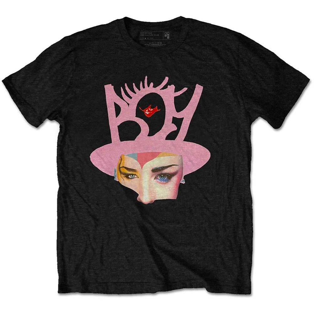 Men's Boy George Collage Slim Fit T-shirt Medium Black