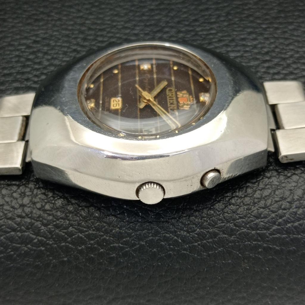 Б/у оригинальные старинные автоматические мужские часы ORIENT из Японии с оригинальным циферблатом a436641-2 R123a-a436641