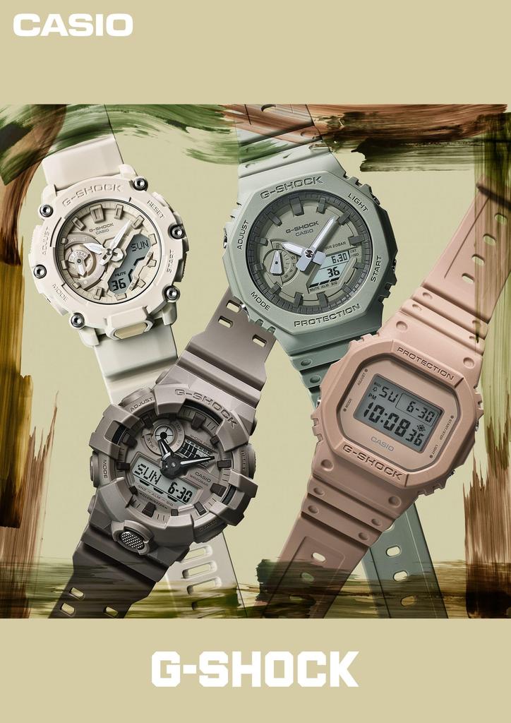 Часы Casio G-Shock (Официальный японский продукт) GA-710GB-1AJF Мужские Серия Черный / Натуральный цвет GA-700NC-5AJF Мужские Коричневый