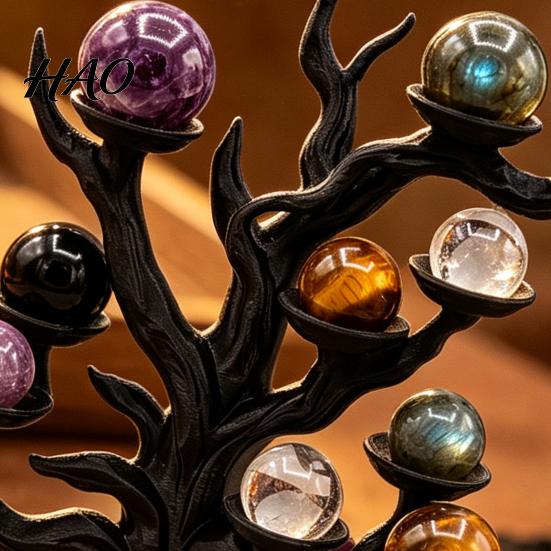 Готический Ornament Дерево 3D Печатный Подставка для Хрустального Шара, Стойка для Демонстрации Сферы Мертвой Ветви, Настольные Мини-Орнаменты Хэллоуина Держатель для Дома