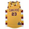 X NBA Collaboration LeBron James Cavaliers 15-16 Season McDonalds Retro Swingman Heat Pressed Comfortable Basketball Jersey AS8145