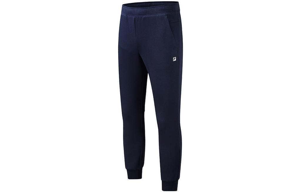 Men's Pants FILA Knitted Sweatpants Men's Royal Blue Moderate Cuffed Pants