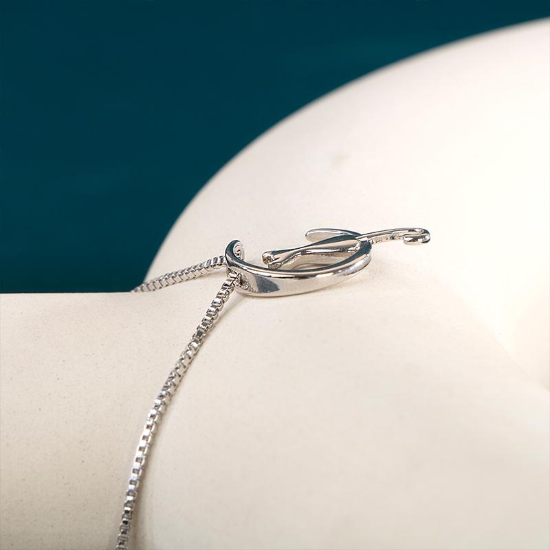 BELLA BOX Trendy Silver Plated Moon Cat Women Necklace Romantic Anniversary Girl Gift Delicate Female Pendant Necklace Jewelry