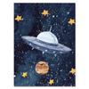 Nursery Wall Art Space Astronaut Picture Spaceship UFO Posters and Prints Children's Room Decoration Universe Picture for Kid