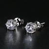 1 пара изысканных круглых серег с шестью когтями с блестящим цирконом, что делает их универсальными и модными для повседневной женской носки
