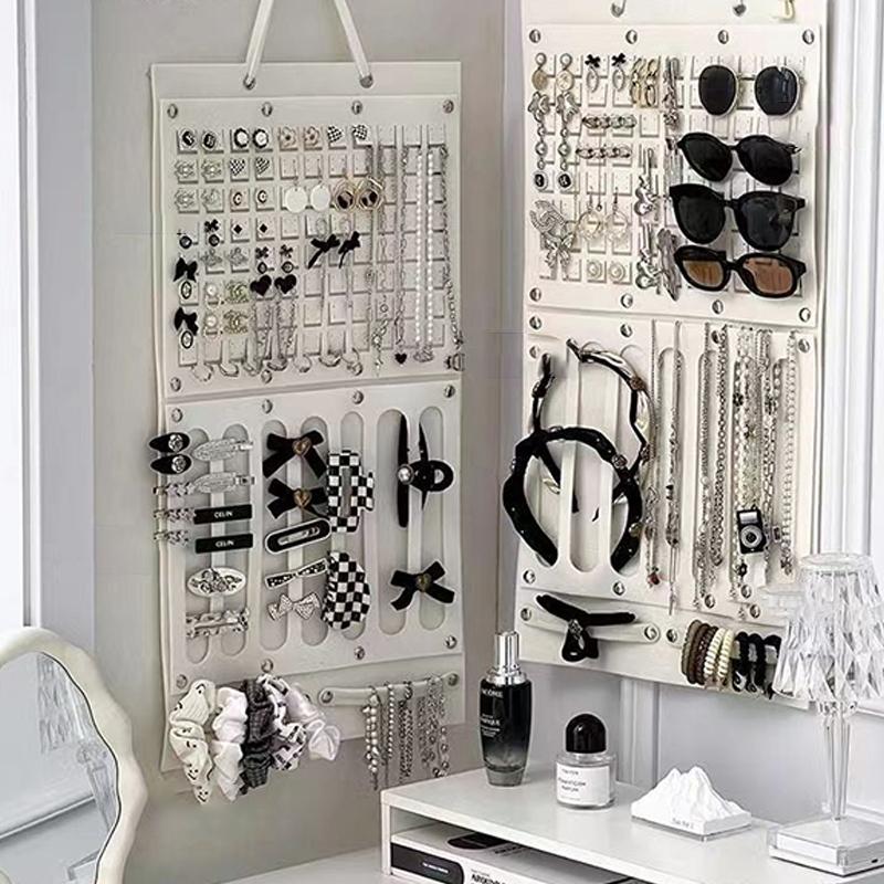 Большая вместимость зажим для волос держатель для повязки на голову настенный держатель для сережек ожерелье вешалка для хранения экономящий место органайзер настенный декор