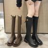 Brown Boots Women's Boots Small Autumn Thick-soled Retro Thin But Knee-high Women's Boots Boots Increased Height