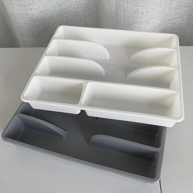 Кухонный ящик Органайзер для столовых приборов Держатель для серебра Разделитель для кухонной утвари Коробка Пластиковый лоток для хранения столовых приборов Принадлежности для дома и ресторана