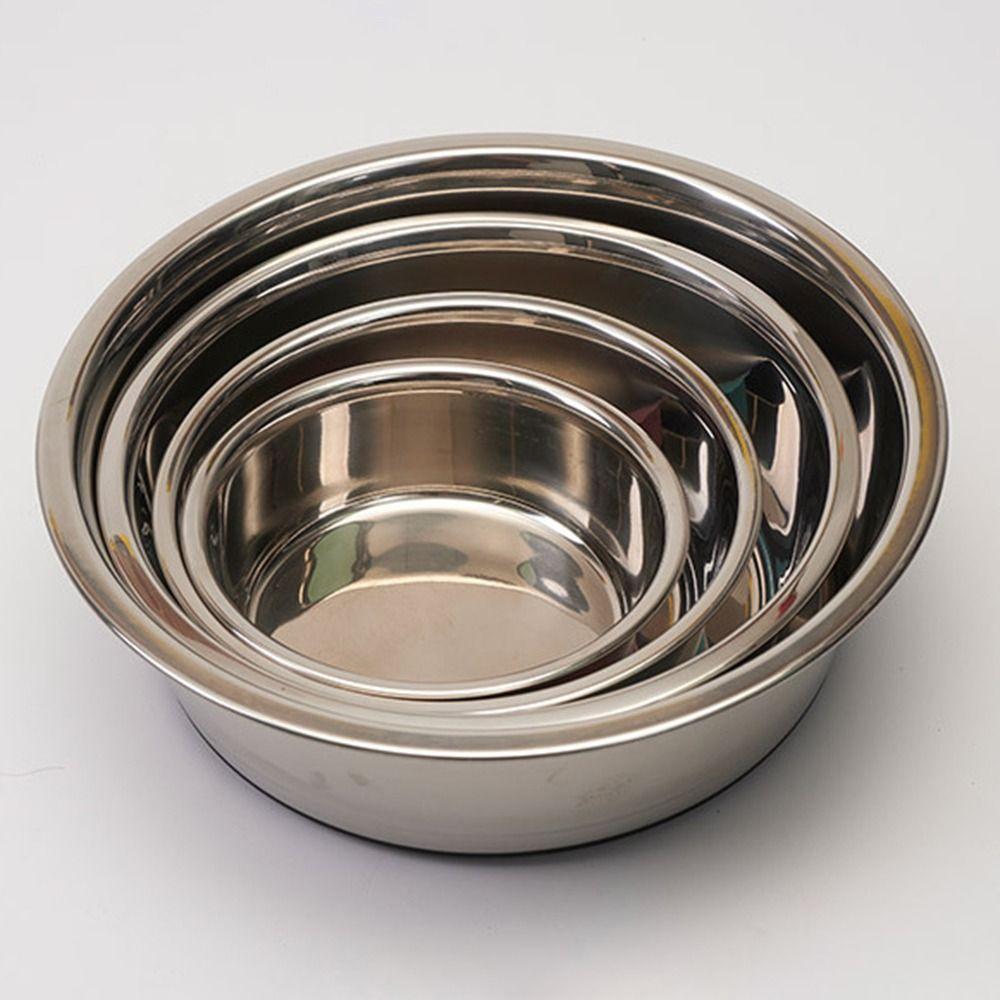 Silicone Bottom Cat Dog Bowls Stainless Steel Pet Feeders Practical Dog Basin Water