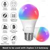 Zigbee 3.0 Smart Led Bulb 110V 220V E27 B22 Lamps RGBCW Works With Alexa  Plus Google Home Assistant APP Voice Control 2MQTT