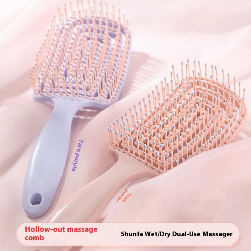 Объемная щетка для волос для высокого затылка и массажа кожи головы, изогнутая грабельная расческа для распутывания кудрявых волос, инструмент для очистки и укладки