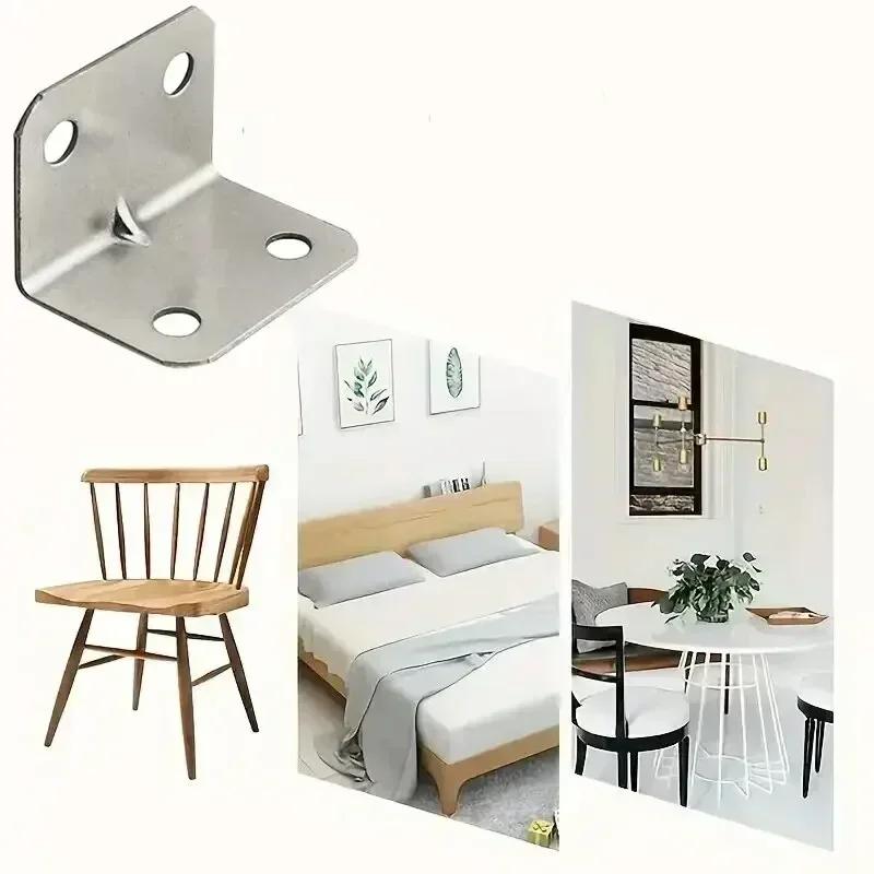 NEW Angle Iron Board Table, Chair, Cabinet, Wardrobe, Fixed Connector, 10/20pcs 90-degree Angle Iron Plate Bracket