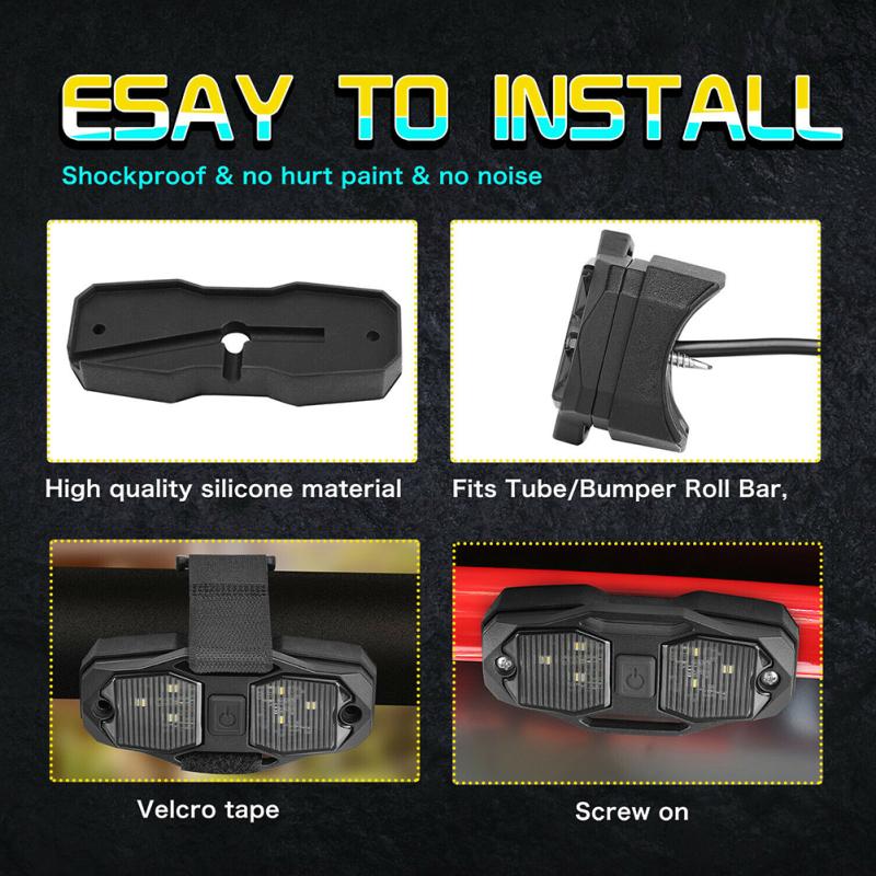 Светодиодный купольный светильник автомобиля 12 В с переключателем, защитная панель, лампа, модифицированные аксессуары, совместимые с UTV Atv