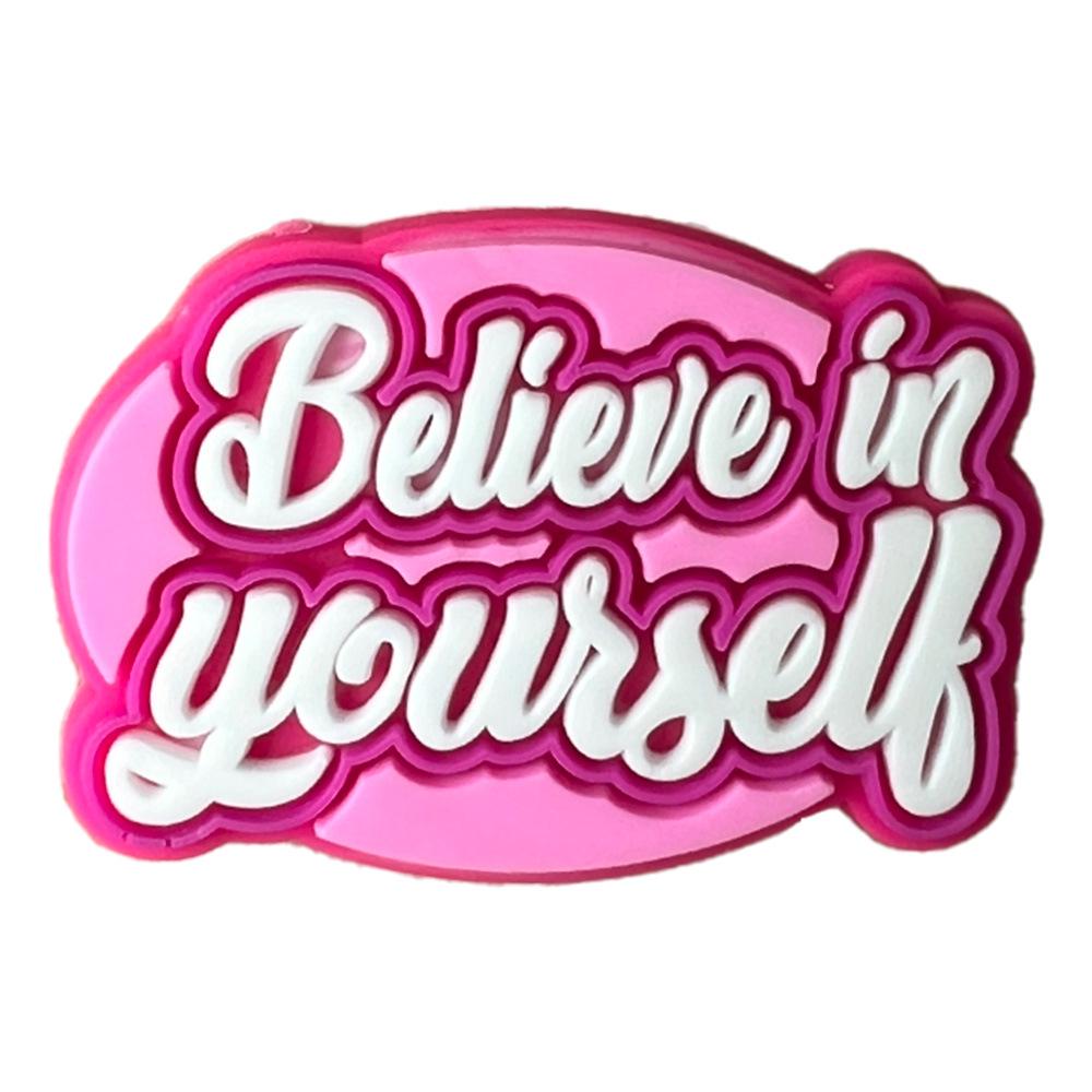 Серия фраз с буквами Мультяшные украшения для обуви-сабо: Милые ПВХ цветы и пряжки