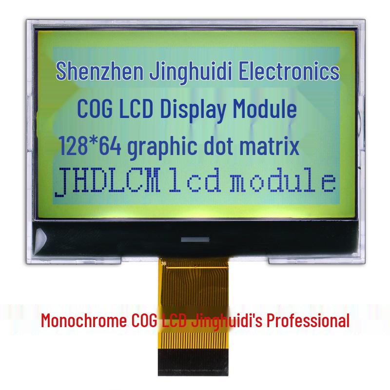 Желто-зеленый графический матричный LCM LCD модуль JHD12864-G203BTW-Y