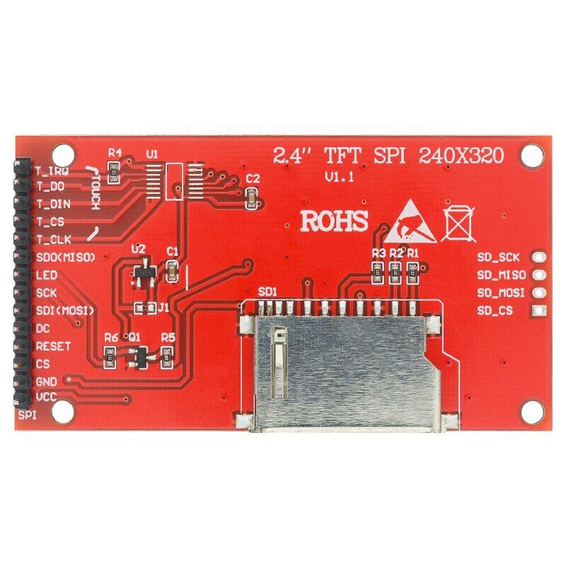 2,4 "2,4 дюйма 240x320 SPI TFT ЖК-модуль последовательного порта 5 В/3,3 В адаптер печатной платы Micro SD карта ST7789 ЖК-дисплей белый светодиод для Arduino