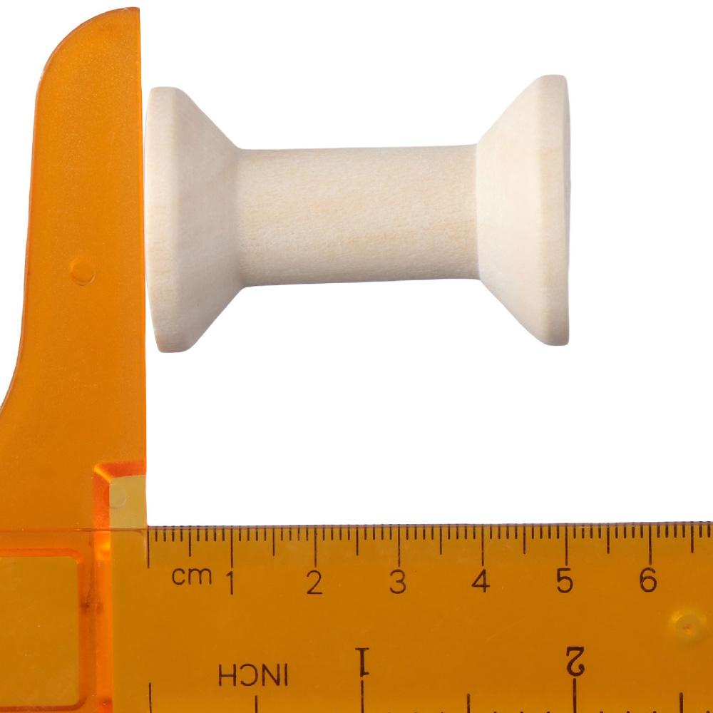 20PCS Wooden Empty Thread Spools 20PCS Natural Wire Weaving Bobbins Sewing Machines
