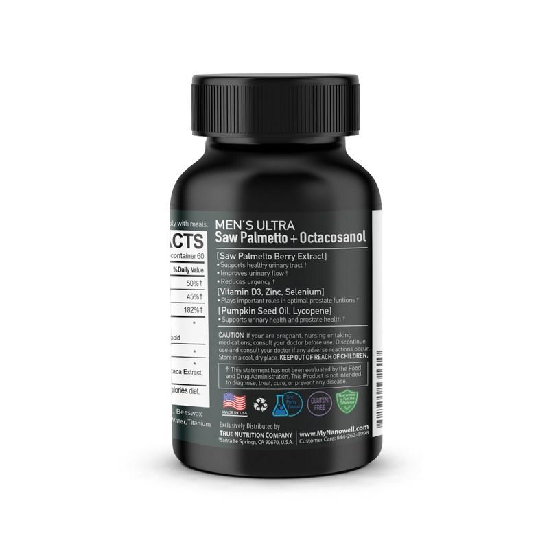 Nanowell Sean Lee Men's Ultra Saw Palmetto 60 soft capsules x 4 bottles