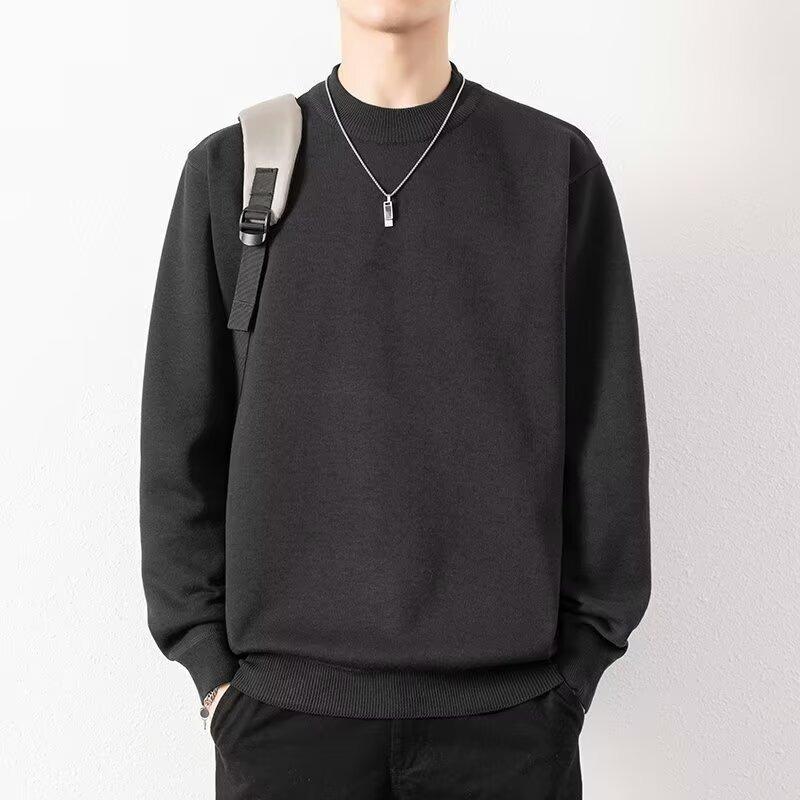 Slim Fit Half Turtleneck Fleece Pullover Sweater Casual Versatile Ins Style