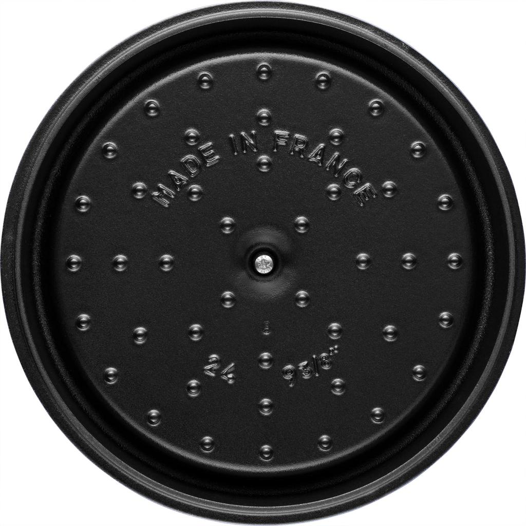 Staub staub Кокот Круглый Гранитный Большой Эмалированная Кастрюля Ручной Литья Совместимая с IH Японский Круглый Кокот "Pico 30см" [Авторизованный Продукт] 40510-286