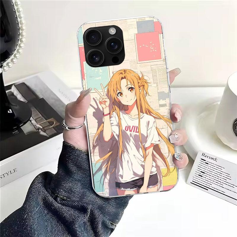 Чехол для телефона Sword Art Online Юки Асуна Мягкий для IPhone 11 17 Air 16E 16 Pro Max 15 + 14 Plus 13 Mini 12 Apple 7 SE 8 Fundas Coq