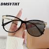 Ladies Photochromic Glasses Unisex Cat Eye Anti Blue Light Plain Eyeglasses Finished Color Changing Eyewear