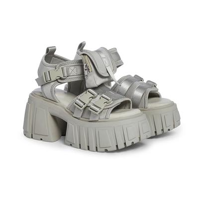 Женские туфли на платформе испанского бренда 2024 весенний стиль дарк-панк увеличивающие рост римские сандалии с открытым носком мужские сандалии-ботинки