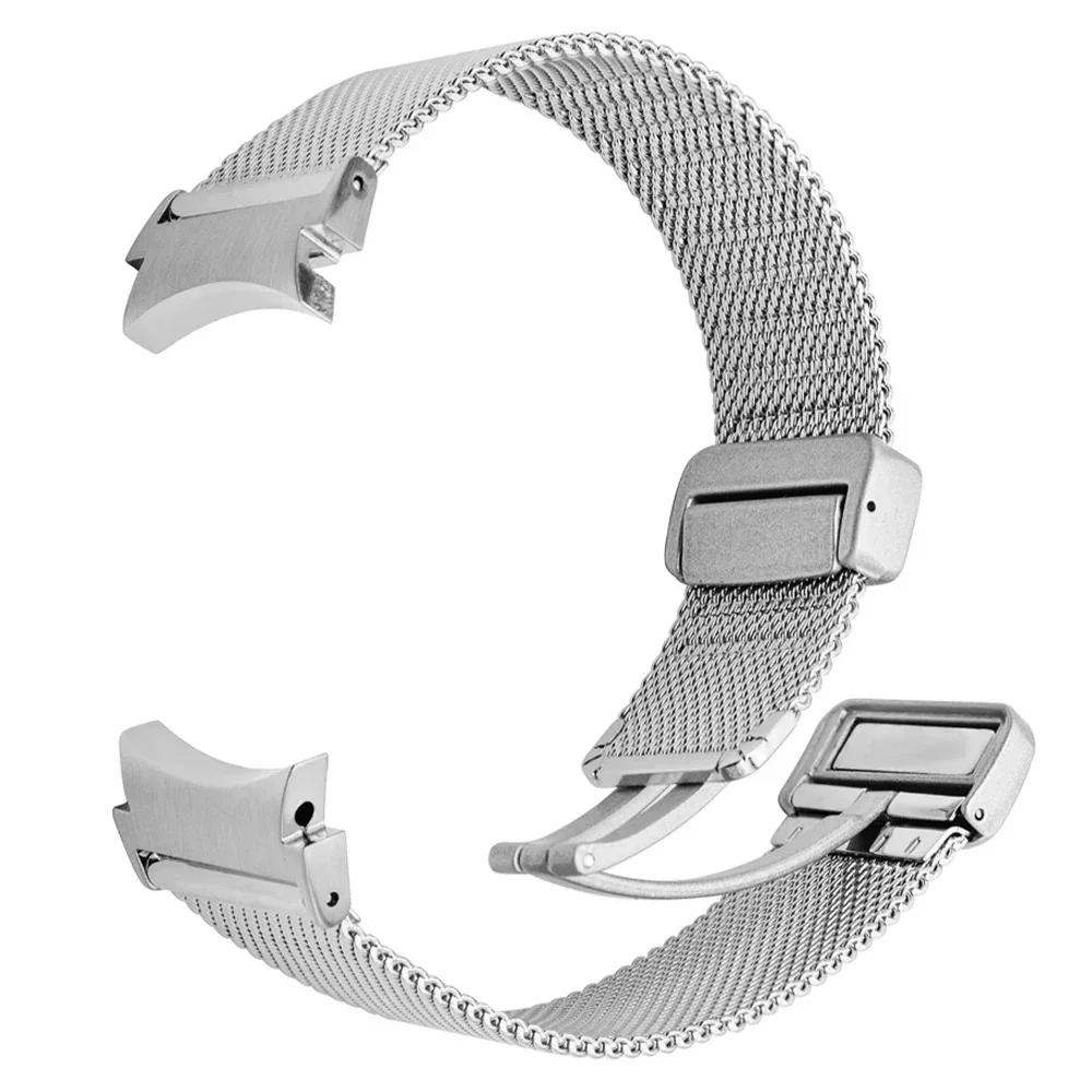 Quick Fit Stainless Steel Strap for Galaxy Watch 7/6/5/5pro 40 44 45mm Milanese for Samsung Galaxy Watch 6 Classic 43 47mm Belt