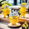 Очаровательные статические фигурки миньонов Боба, Кевина и Стюарта, идеально подходящие для украшения рабочего стола