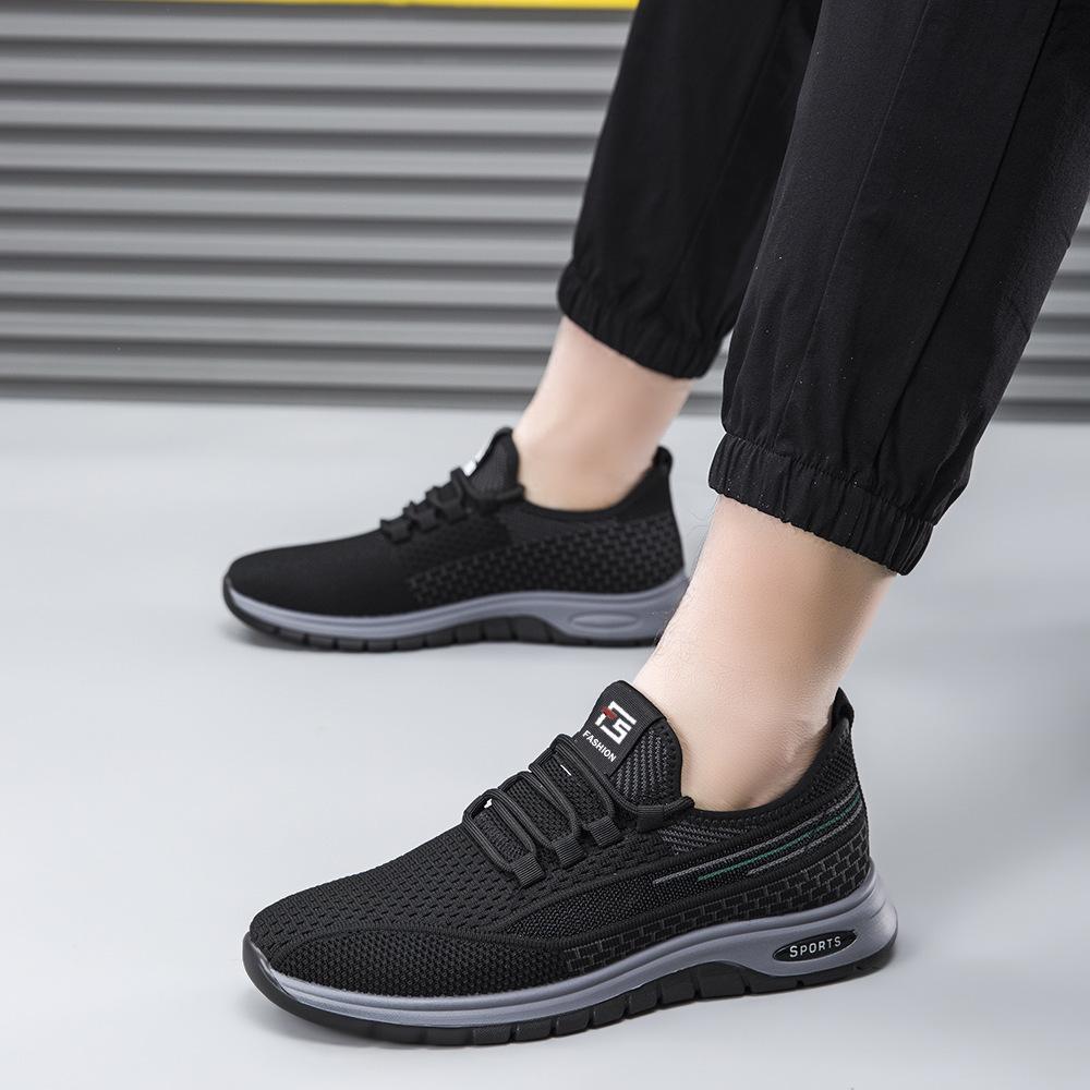 Новые мужские туфли, спортивная обувь на плоской подошве, повседневная обувь 2024 года, новая модная дышащая обувь для ходьбы, легкая и удобная мужская обувь