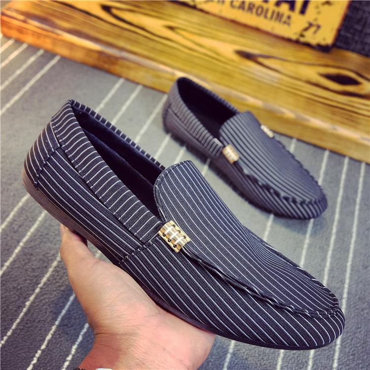 Wechat Business Spring and Summer Doudou Shoes Men's Korean Version Trend One-pedal Lazy Shoes Student Tide Shoes Breathable Large Size