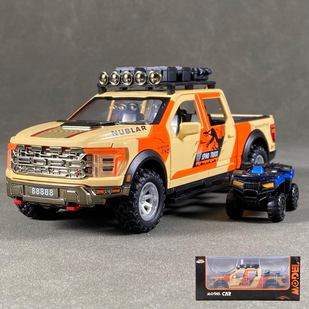 1:24 F150 Внедорожный Пикап Металлический Литой Модель Звук и Свет Игрушка с Инерционным Механизмом Модный Дисплей Подарок на День Рождения для Друга