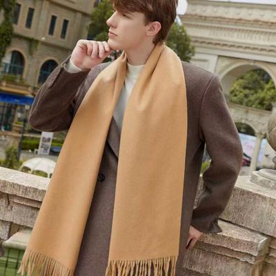 Шерстяной шарф Мужской однотонный шарф Женский зимний Высококачественный Универсальный Новый Мужской кашемировый шарф