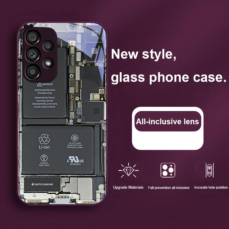 Креативная печатная плата для Samsung Galaxy S24 Plus S20 21 FE S23 Ultra S8 9 A70 72 73 50 51 52 53 Чехол для телефона из закаленного стекла