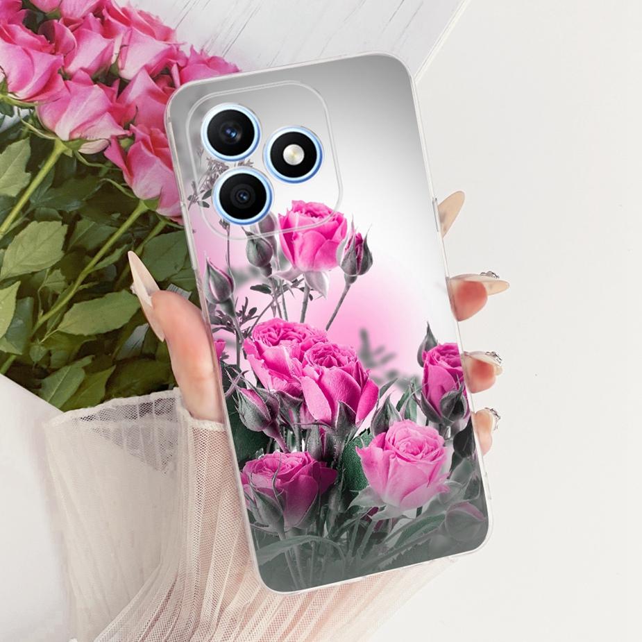 Чехол для Honor X8d 4G Красивая Девушка Павлиний Рисунок Мягкий Силиконовый Чехол для Телефона Для Honor X8d X 8d HonorX8d 4G Fundas Бампер