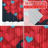 2D Flat Printing,2pcs Heart Bloom Popular Creative Curtains Semi-Sheer Curtains Decorations For Home Decorative for Living Room,