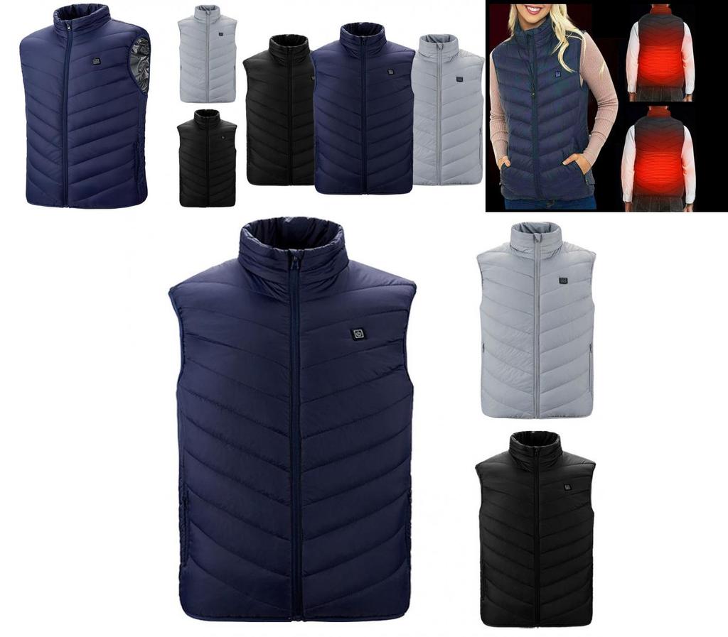 Comfortable Women Mens Electric Vest Heated Cloth Jacket Usb Powered Body Warmer