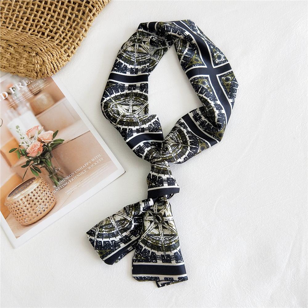 Новые шарфы Шелковые шарфы Женские весенние и осенние длинные декоративные профессиональные шарфы Летние тонкие стили в сочетании с рубашками Стильные