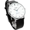 Мужские кварцевые часы Casio MTP-VT04L-7E Белый Черный Кожаный ремешок Международная модель