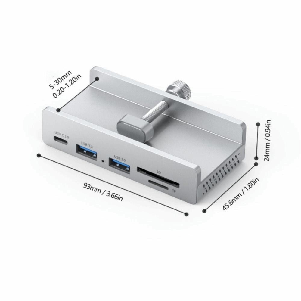 USB-хаб 5 Гбит/с с зажимом, питание, высокоскоростной хаб, сверхскоростной док-станция расширения, расширение для компьютера