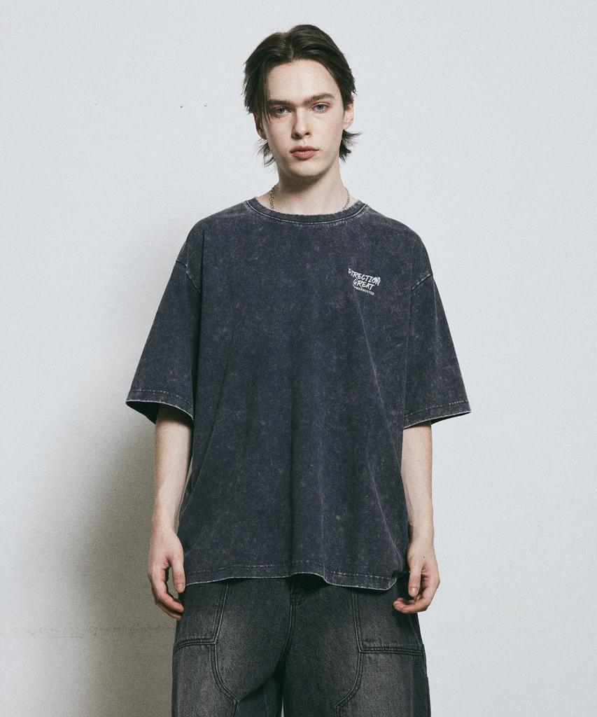 BUNKERBUSTER Snow Wash Circle Graphic Short Sleeve T-Shirt Mq2Tu281_Charcoal