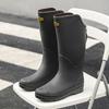 High Tube Rain Shoes Women's Non-slip Waterproof Couple Rain Boots Men's Long Tube Car Wash Work Wear-resistant Rubber Shoes Fishing Water Shoes