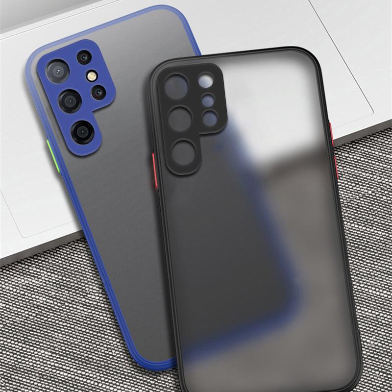 Противоударный матовый чехол для Samsung Galaxy S22 S21 Ultra S20 FE S10 Plus A73 A53 A33 A23 A13 A71 A51 A21S, чехол, бронированный бампер