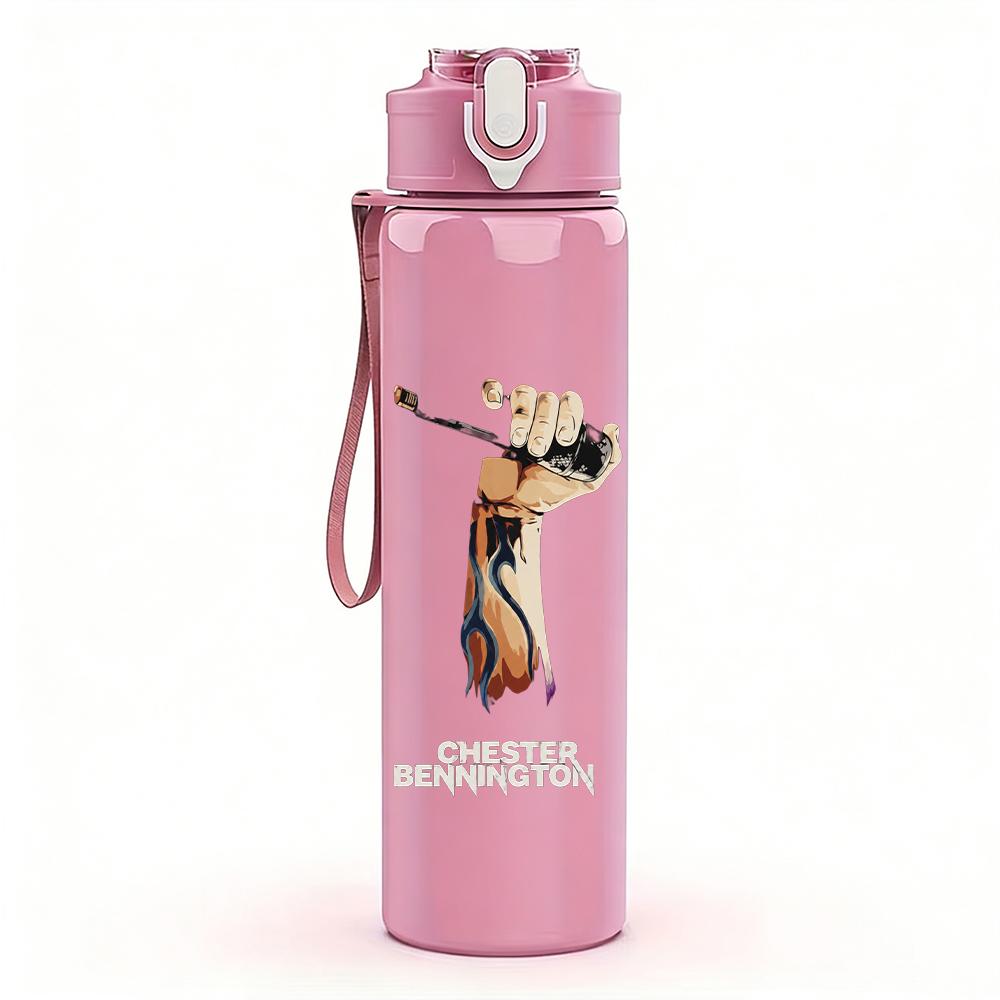1PC Cowgirl western female silhouette print 750ml colorful plastic sports water bottle leakproof pop up lid with straw for outdoor work home use