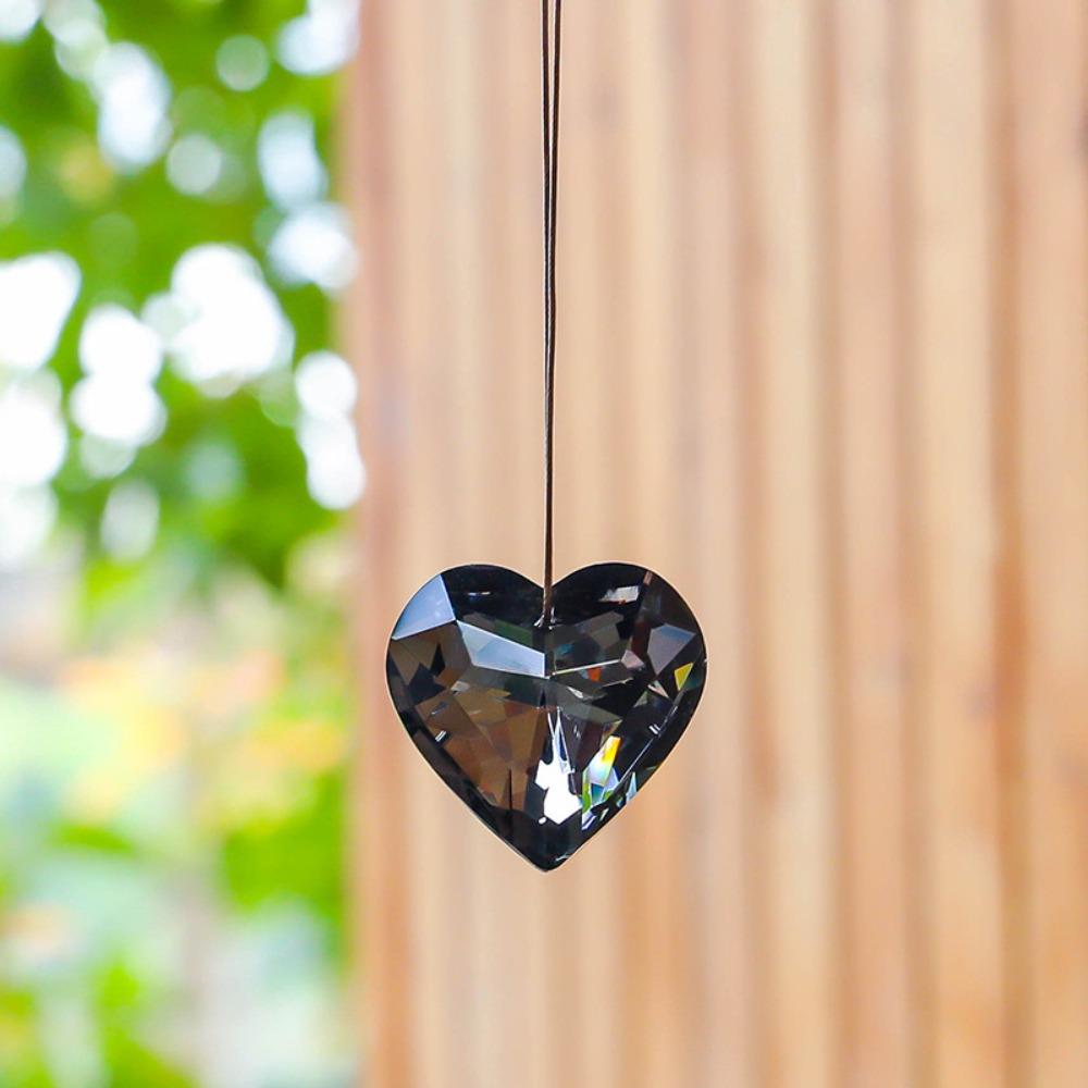 45mm Crafts Hanging Pendant Heart Hanging Heart Suncatcher Dreamy Crystal Wind Chime Xmas Gift