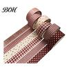 Neat Storage Washi Tape Set 6 Rolls Plaid Set, Grid Checkered Pattern Masking Tape, Self Artistic Roll Adhesive Decorative for DIY Crafts, Journal,