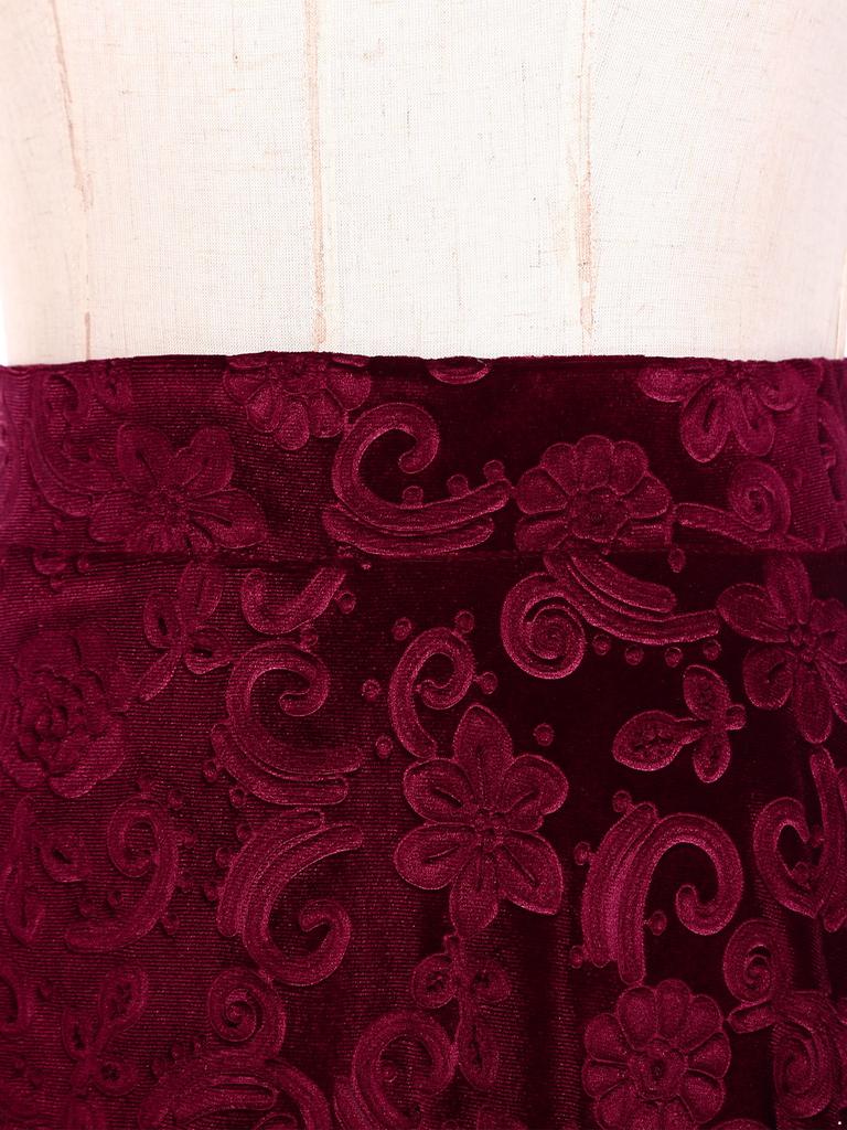 Элегантная Винтажная Юбка для Женщин с Цветочным Принтом, Эластичный Пояс, Формальная Одежда для Свадьбы и Мероприятий