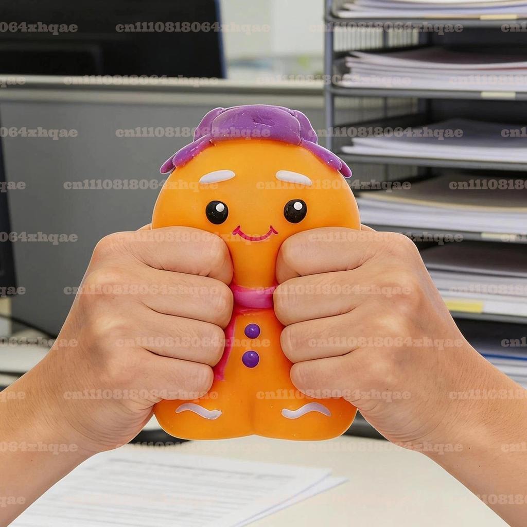 NeeDoh Squishmas Имбирный Светящийся Человек УЛЬТРА СУПЕР РЕДКИЙ Новый В Запечатанной Коробке для Концентрации СДВГ Офисный Стол Успокаивающий Гаджет случайный цвет1шт