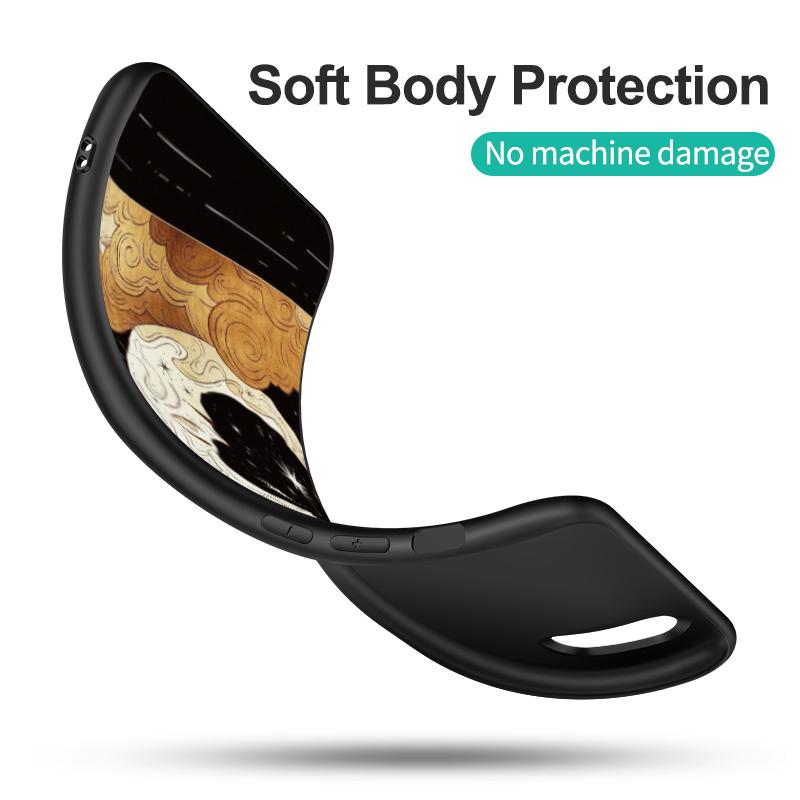 Черный чехол из ТПУ для Samsung Galaxy S22 S20 S21 FE PLUS ultra + S10 E lite, задняя крышка The Whimsy of the Moon