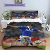 FC Schalke 04 Football Player 3PCS Bedding Set Duvet Cover with 2 Pillowcases, Match Scene Print Bed Linens for Soccer Fans